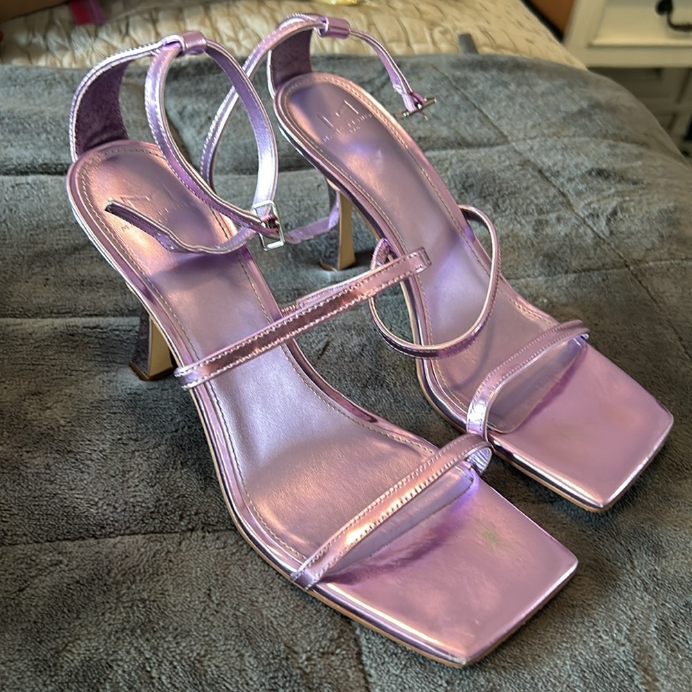 Marc Fisher Iridescent Lavender Strappy High Heels